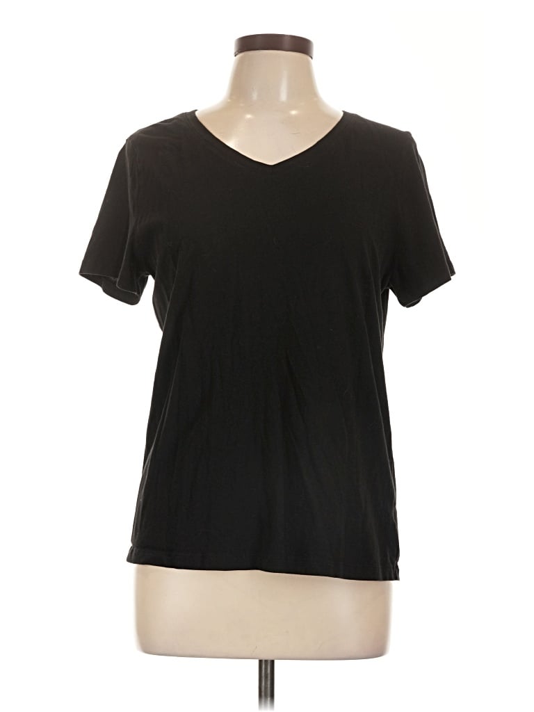 Pre-owned Time And Tru Short Sleeve T-shirt In Black