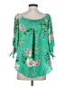 Unbranded Green 3/4 Sleeve Blouse Size S (estimated) - photo 2