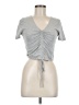 Shein Gray Short Sleeve Top Size M - photo 1