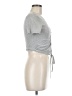 Shein Gray Short Sleeve Top Size M - photo 4