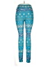 Lularoe Print Blue Leggings Size 1X (Tall & Curvy) - photo 1