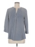dalia Polka Dots Gray 3/4 Sleeve Blouse Size M - photo 1