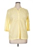 Eddie Bauer 100% Cotton Yellow 3/4 Sleeve Button-Down Shirt Size XL Petite - photo 1