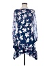 Saloni Floral Blue Cocktail Dress Size 4 - photo 1