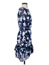 Saloni Floral Blue Cocktail Dress Size 4 - photo 4