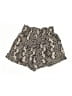 H&M 100% Viscose Animal Print Gray Shorts Size 0 - photo 1