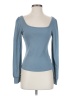 Shein Blue Long Sleeve Top Size 4 - photo 1