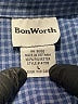 BonWorth 100% Polyester Checkered-gingham Blue 3/4 Sleeve Blouse Size L - photo 7