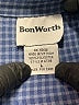 BonWorth 100% Polyester Checkered-gingham Blue 3/4 Sleeve Blouse Size L - photo 8