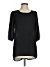 Amber Blue 100% Polyester Black 3/4 Sleeve Blouse Size M - photo 1