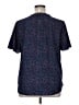 Lush 100% Polyester Stars Blue Short Sleeve Blouse Size 1X - photo 2