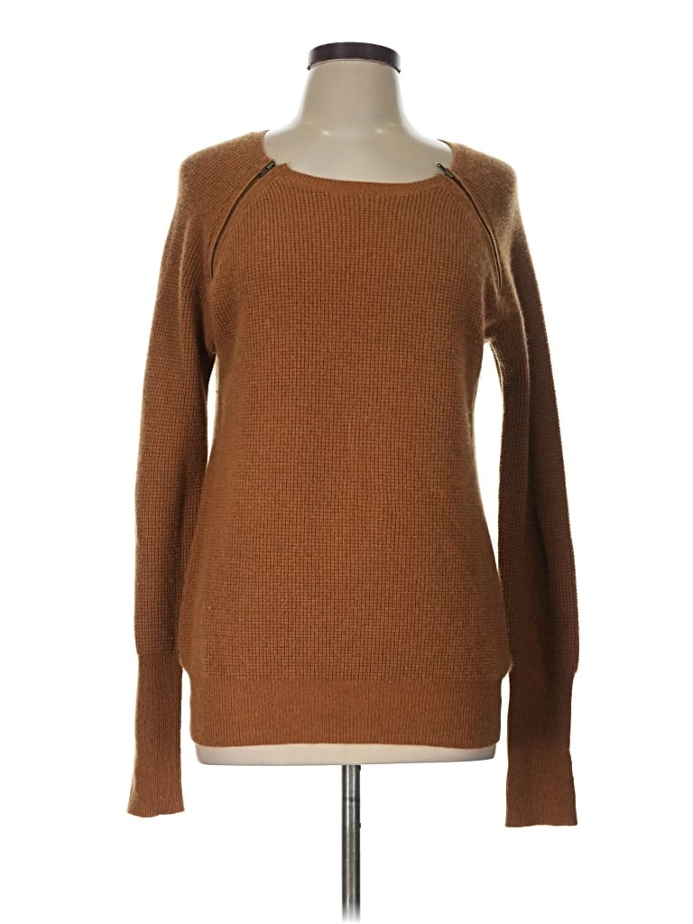 Pre-owned Jcrew Cashmere Pullover Sweater In Brown
