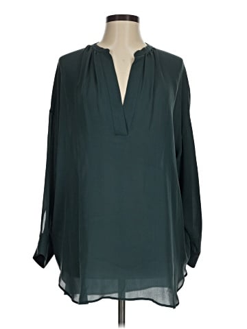 Vince. 3/4 Sleeve Silk Top (view 1)