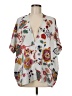 Jodifl White Short Sleeve Blouse Size M - photo 1