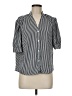 T Tahari 100% Polyester Stripes Black 3/4 Sleeve Blouse Size M - photo 1