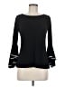 Always Indigo Black Long Sleeve Blouse Size M - photo 1