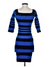 Bebe Stripes Blue Casual Dress Size S - photo 2