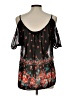 American Dream 100% Polyester Black Short Sleeve Blouse Size L - photo 2