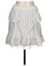 MICHAEL Michael Kors Stripes Gray White Casual Skirt Size L - photo 1