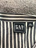 Gap 100% Rayon Stripes Silver Long Sleeve Blouse Size XL - photo 7