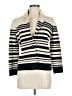 Ann Taylor LOFT 100% Cotton Stripes Ivory Blazer Size M - photo 1