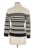Ann Taylor LOFT 100% Cotton Stripes Ivory Blazer Size M - photo 2