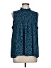 Ann Taylor 100% Polyester Blue Sleeveless Blouse Size L - photo 1