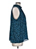 Ann Taylor 100% Polyester Blue Sleeveless Blouse Size L - photo 4