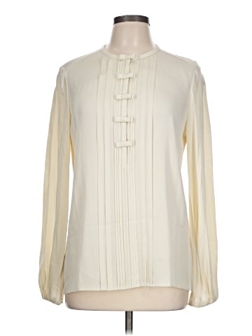 Diane von Furstenberg Long Sleeve Silk Top (view 1)
