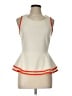 Bar III 100% Polyester Ivory Sleeveless Top Size L - photo 1