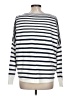 French Connection Stripes White Pullover Sweater Size L - photo 2