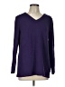 Chico's Solid Purple Pullover Sweater Size Lg (2) - photo 1