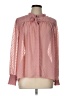 Good Hart 100% Polyester Polka Dots Pink Long Sleeve Blouse Size L - photo 1