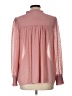 Good Hart 100% Polyester Polka Dots Pink Long Sleeve Blouse Size L - photo 2