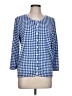 Talbots Checkered-gingham Blue Cardigan Size L - photo 1