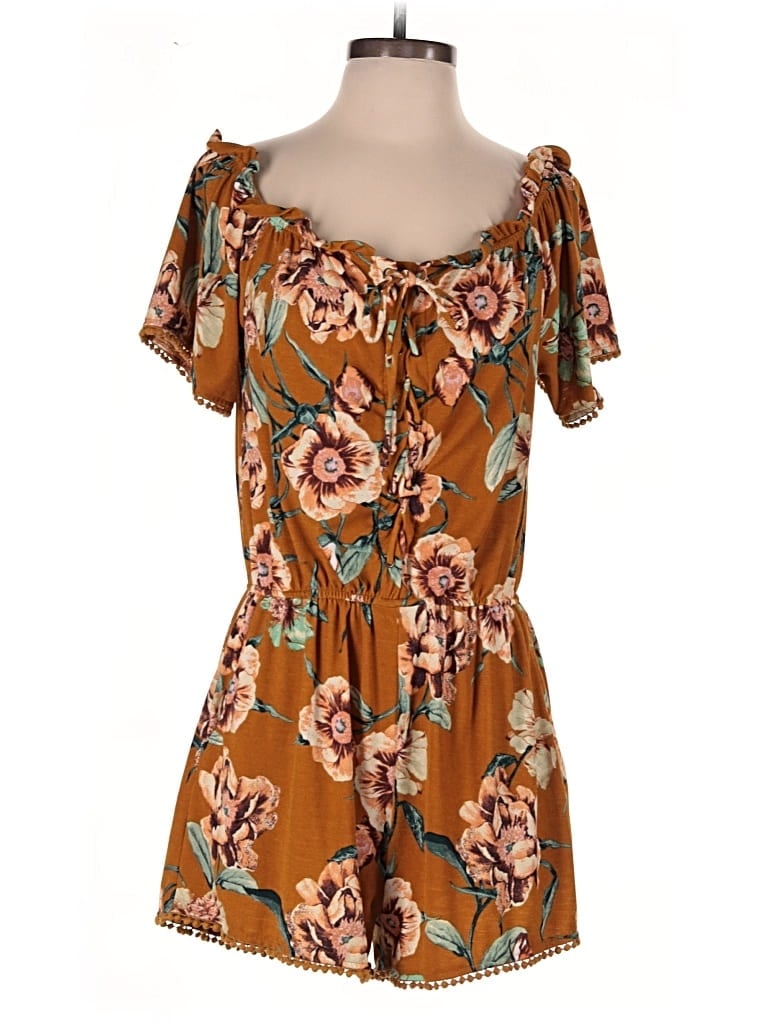 Pre-owned Xhilaration Romper In Brown