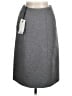 Valentino Boutique 100% Wool Solid Gray Wool Skirt Size 8 - photo 2