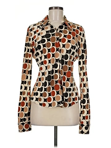 Banana Republic Long Sleeve Silk Top (view 1)