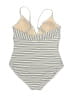 Kona Sol 100% Polyester Stripes Ivory One Piece Swimsuit Size L - photo 2