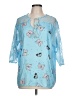 Misslook Blue 3/4 Sleeve Blouse Size L (estimated) - photo 1