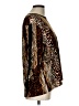 BonWorth Animal Print Brown Long Sleeve Blouse Size L (petite) - photo 4