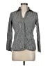 Harve Benard Stripes Gray Long Sleeve Blouse Size M - photo 1
