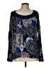 Energie Paisley Blue Long Sleeve Blouse Size L - photo 1