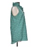 Mud Pie 100% Polyester Green Sleeveless Blouse Size L - photo 4