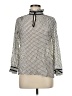 J.Crew Houndstooth Ivory 3/4 Sleeve Silk Top Size 8 - photo 1