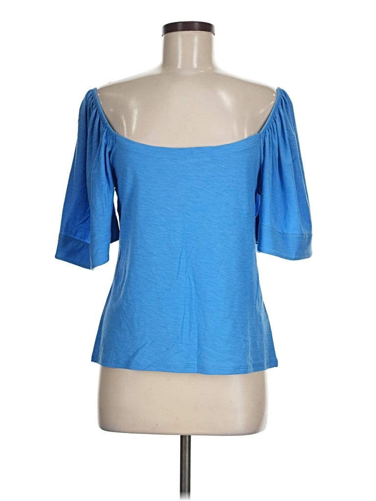 Pre-owned Nation Ltd 3/4 Sleeve T-shirt In Blue