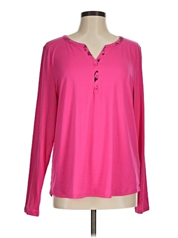 Any Body Long Sleeve Henley (view 1)
