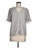 CeCe Blue Short Sleeve Henley Size M - photo 1