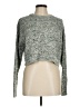 LA Hearts Metallic Silver Green Pullover Sweater Size M - photo 1