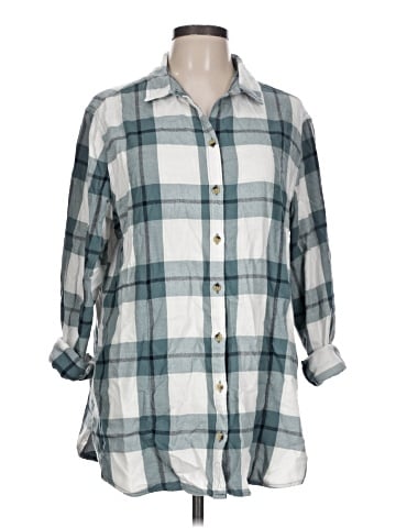 Jachs Girlfriend 3/4 Sleeve Button-Down Shirt (view 1)